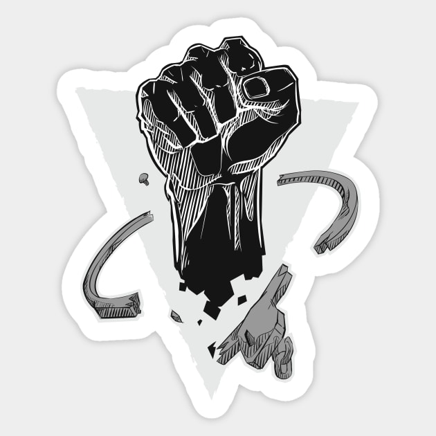 Strength for Justice and Equality Sticker by RMuertoDesigns